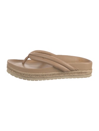 Vince Leather Flip Flops