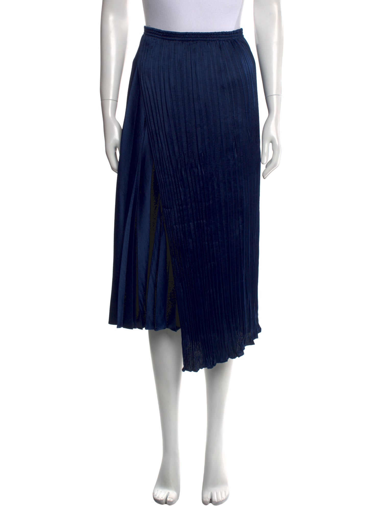 Vince Pleated Accents Midi Length Skirt