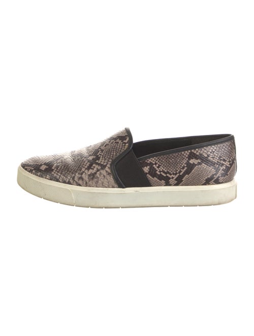Vince Leather Animal Print Sneakers