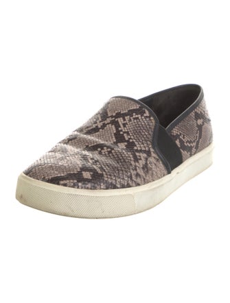 Vince Leather Animal Print Sneakers