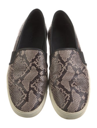 Vince Leather Animal Print Sneakers