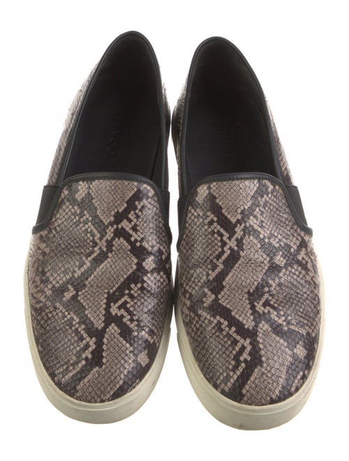 Vince Leather Animal Print Sneakers