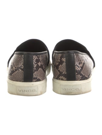 Vince Leather Animal Print Sneakers
