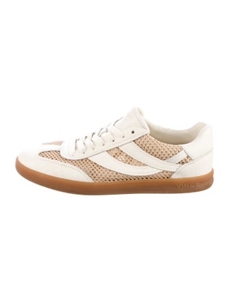 Vince Leather Animal Print Sneakers