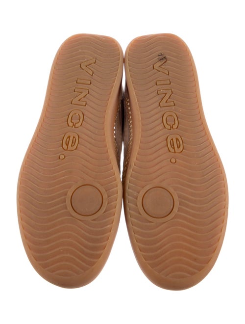 Vince Leather Animal Print Sneakers