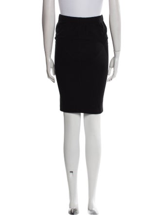 Vince Leather Trim Embellishment Knee-Length Skirt