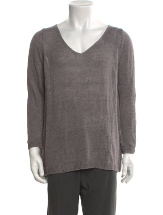 Vince Linen V-Neck Pullover