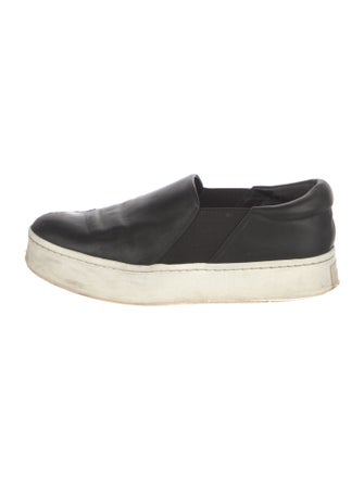 Vince Leather Colorblock Pattern Sneakers