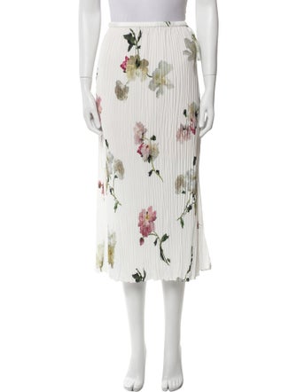 Vince Floral Print Midi Length Skirt