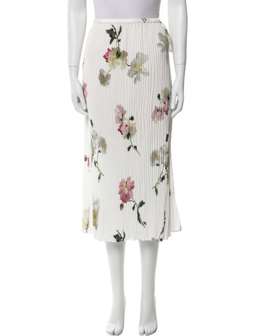 Vince Floral Print Midi Length Skirt