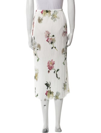 Vince Floral Print Midi Length Skirt