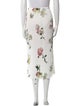Vince Floral Print Midi Length Skirt