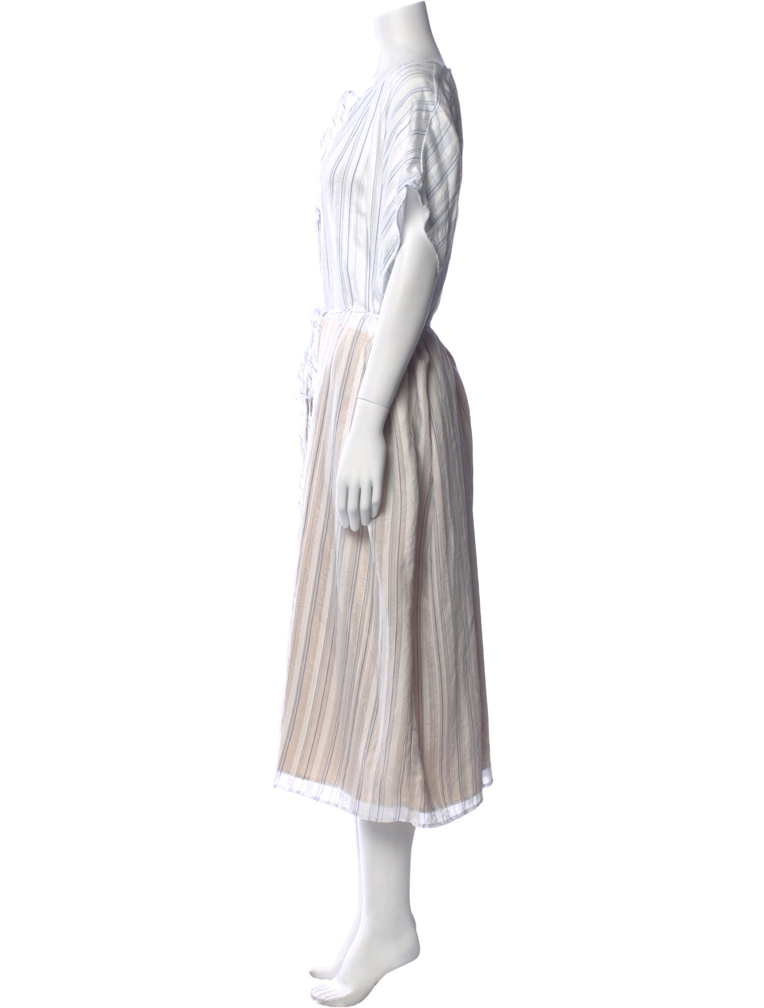 Vince Striped Midi Length Dress w/ Tags