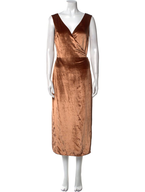 Vince V-Neck Midi Length Dress