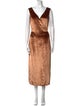 Vince V-Neck Midi Length Dress