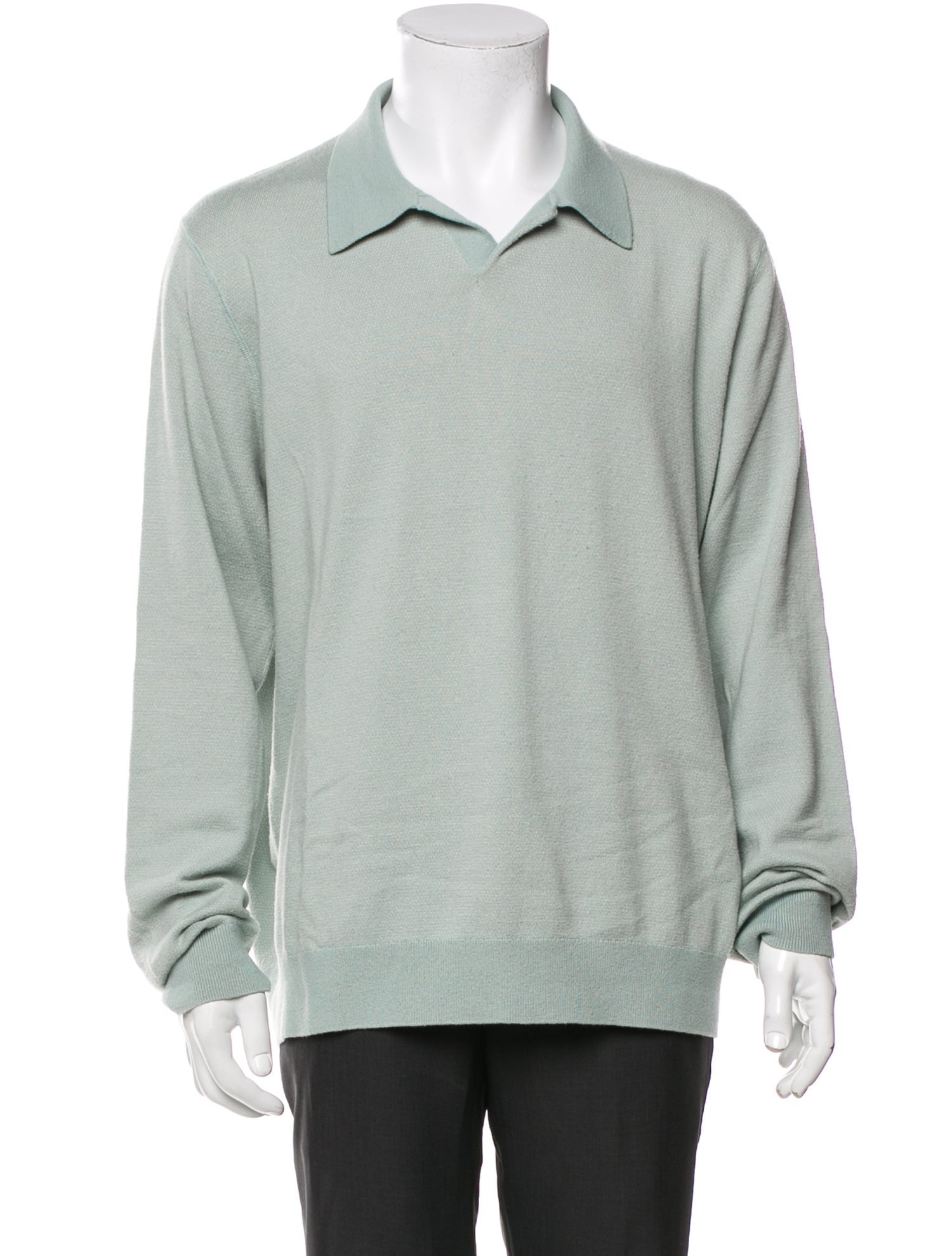 Vince Collar Long Sleeve Polo Sweater