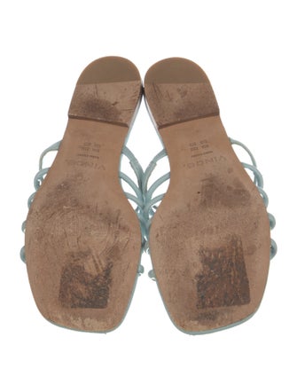 Vince Leather Braided Accents Slides