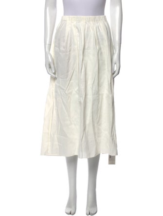 Vince Pleated Accents Midi Length Skirt