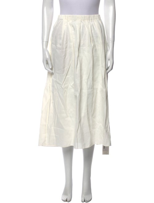 Vince Pleated Accents Midi Length Skirt