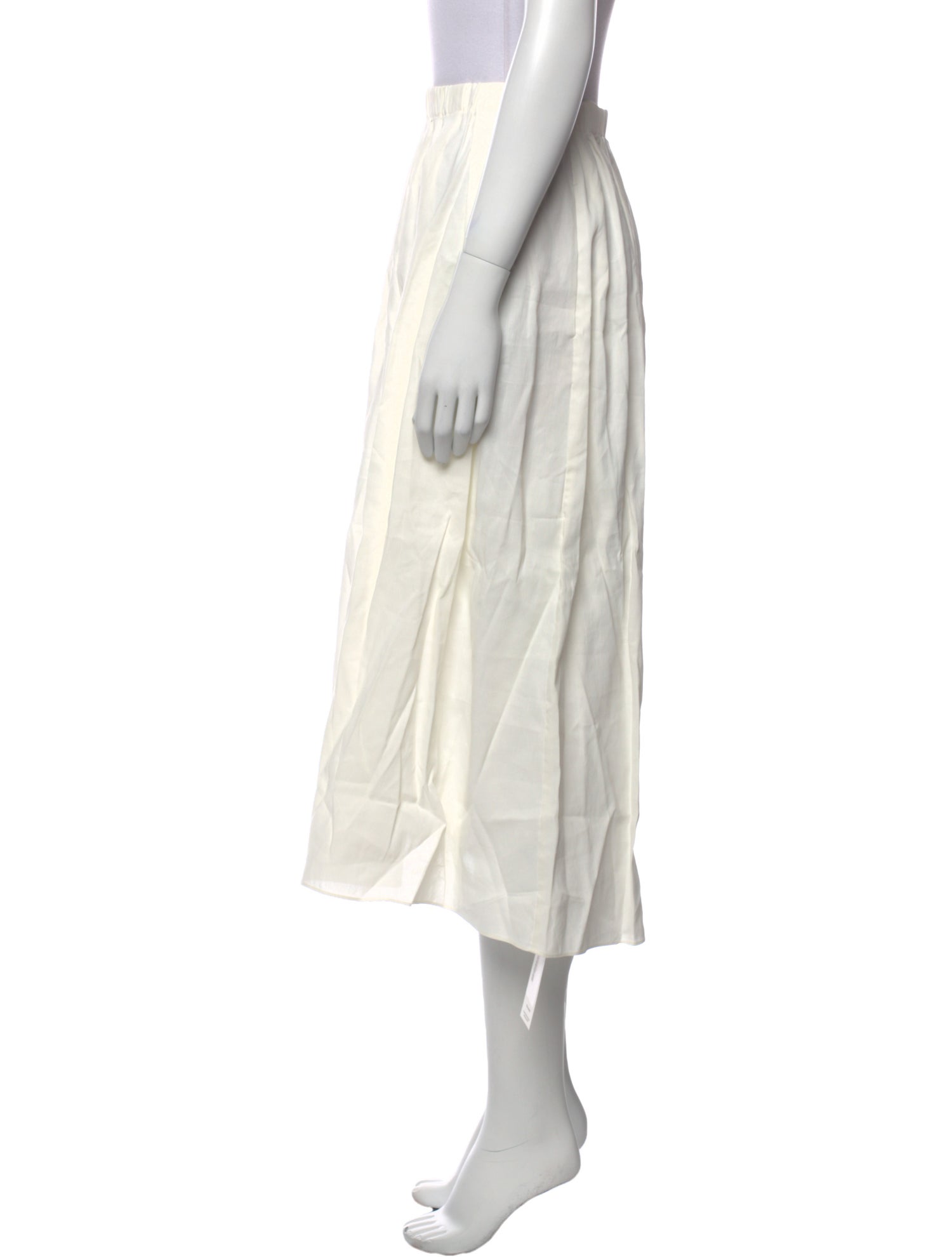 Vince Pleated Accents Midi Length Skirt