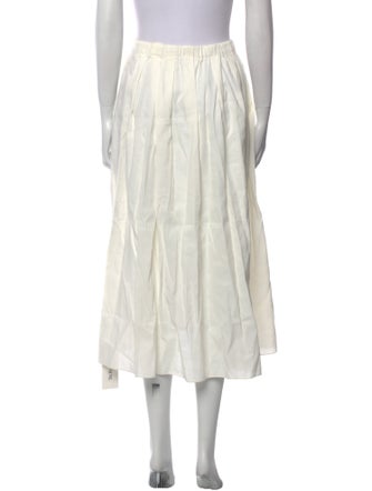 Vince Pleated Accents Midi Length Skirt