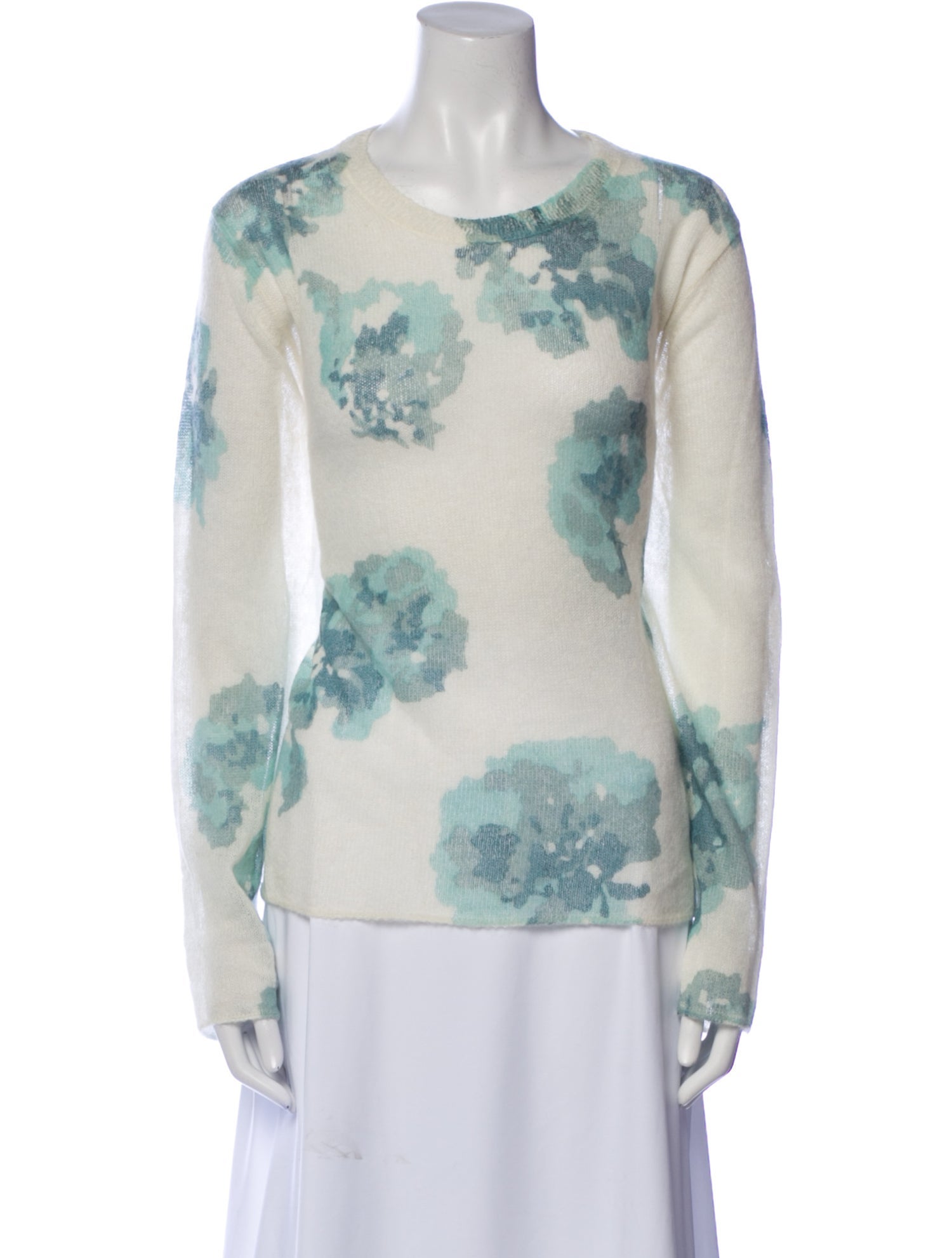 Vince Floral Print Scoop Neck Sweater w/ Tags