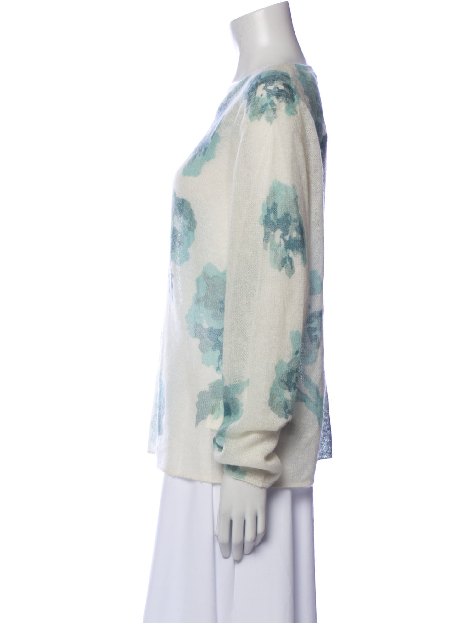 Vince Floral Print Scoop Neck Sweater w/ Tags