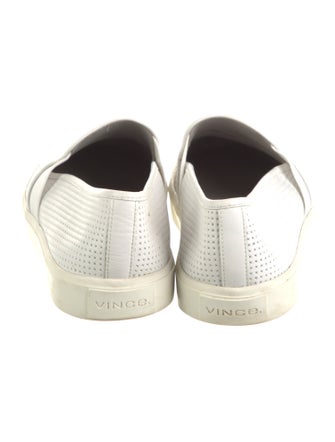 Vince Leather Colorblock Pattern Sneakers