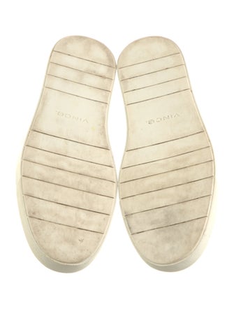 Vince Leather Colorblock Pattern Sneakers