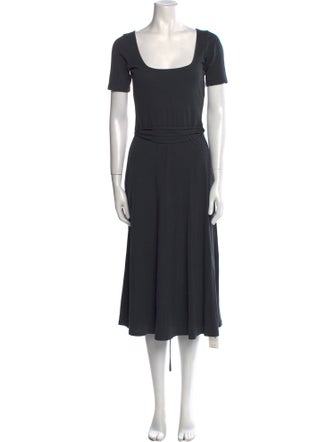 Vince Square Neckline Midi Length Dress