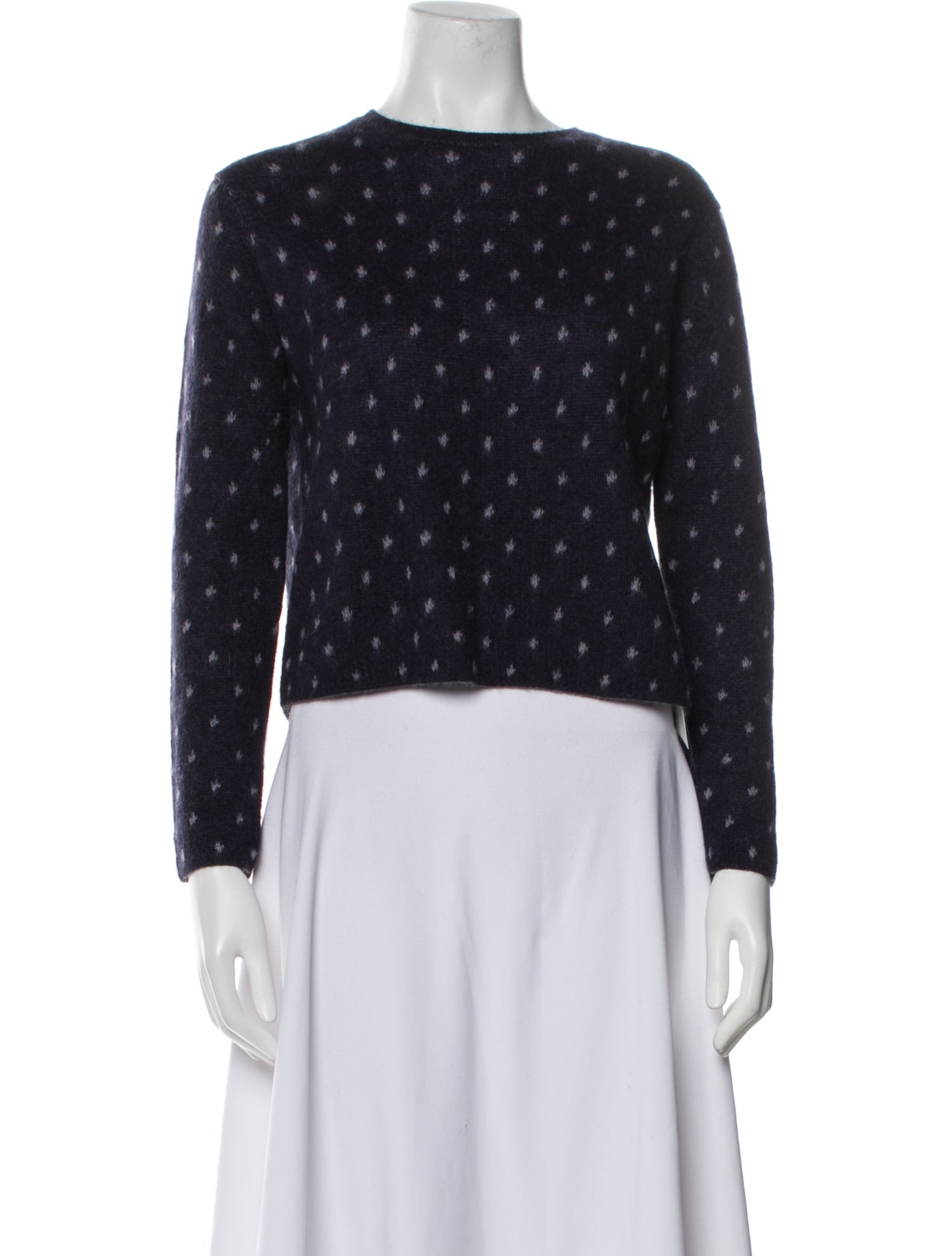 Vince Polka Dot Print Bateau Neckline Sweater w/ Tags