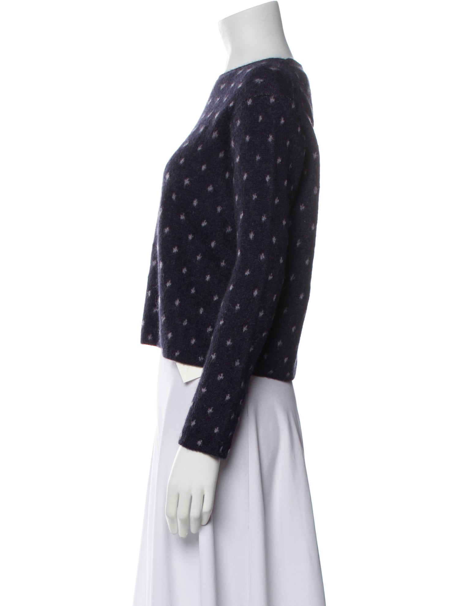 Vince Polka Dot Print Bateau Neckline Sweater w/ Tags