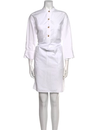 Vince Mock Neck Knee-Length Dress