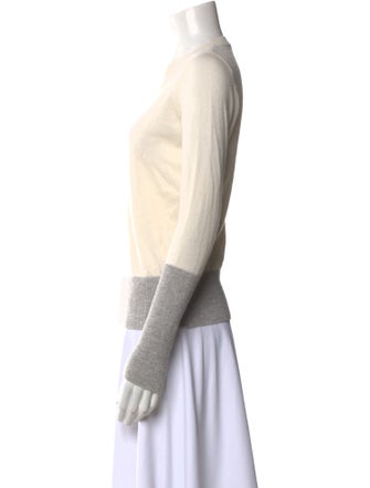 Vince Cashmere Colorblock Pattern Sweater