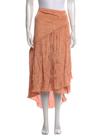 Vince Pleated Accents Knee-Length Skirt