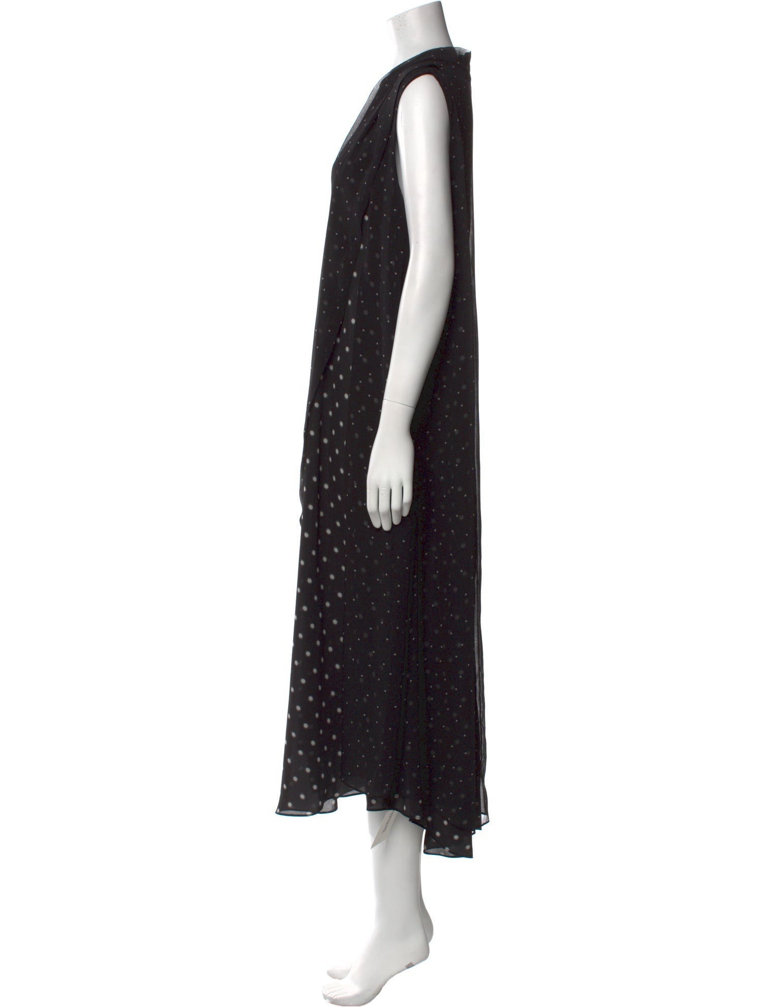 Vince Polka Dot Print Long Dress