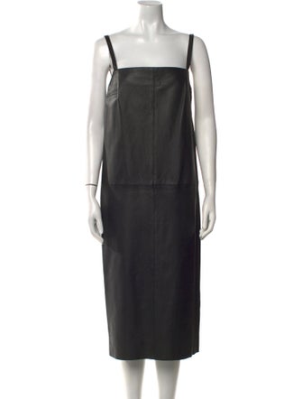 Vince Leather Midi Length Dress
