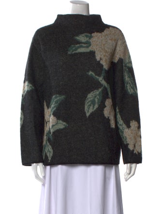 Vince Printed Mock Neck Sweater
