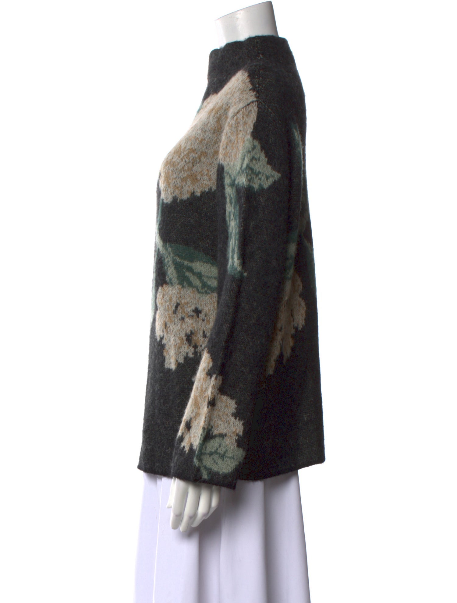 Vince Printed Mock Neck Sweater