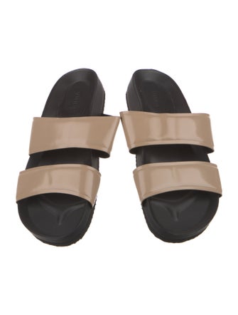 Vince Patent Leather Slides