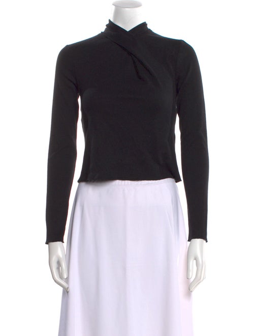 Vince Mock Neck Long Sleeve Crop Top