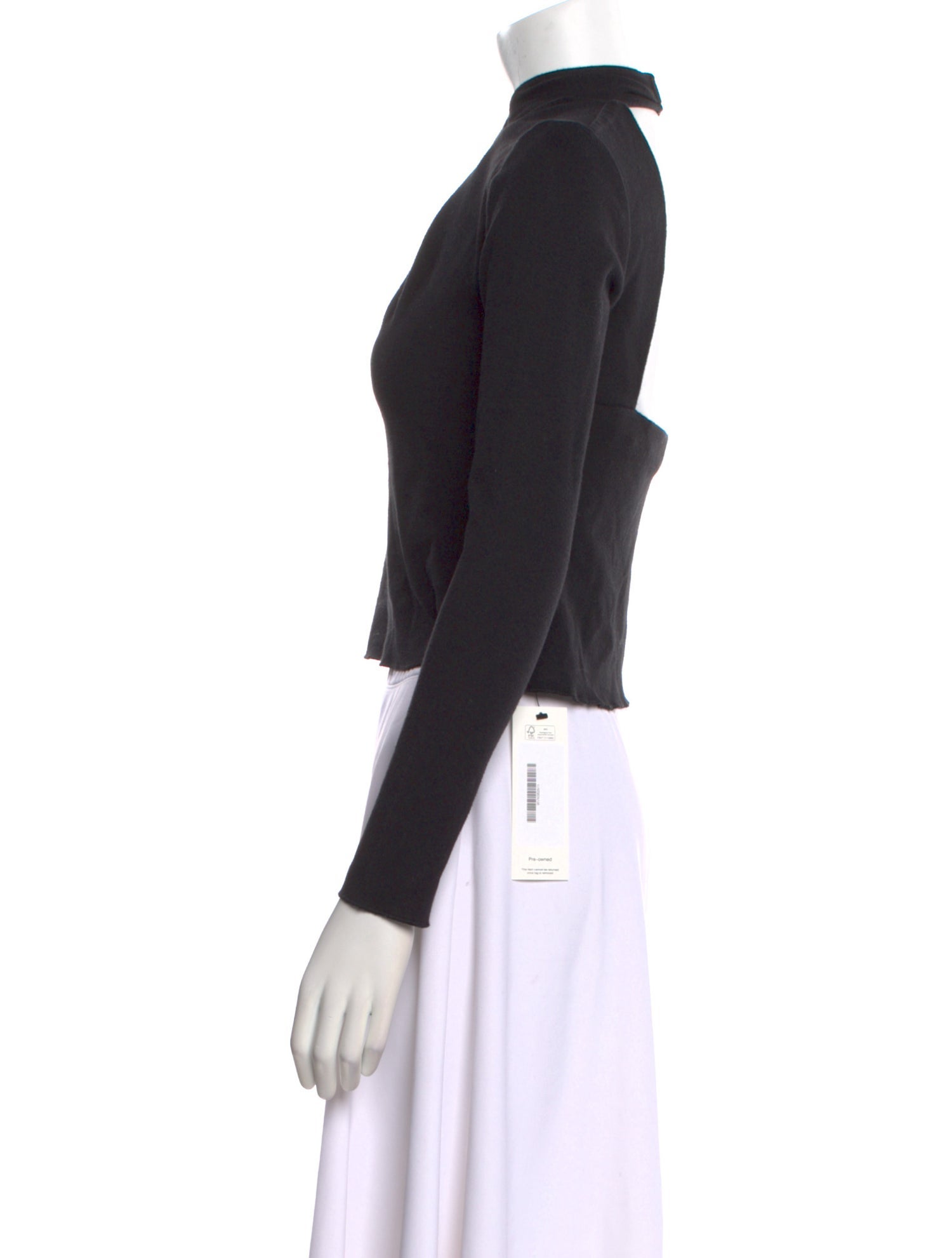 Vince Mock Neck Long Sleeve Crop Top