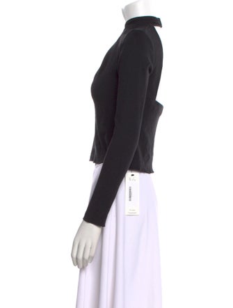 Vince Mock Neck Long Sleeve Crop Top