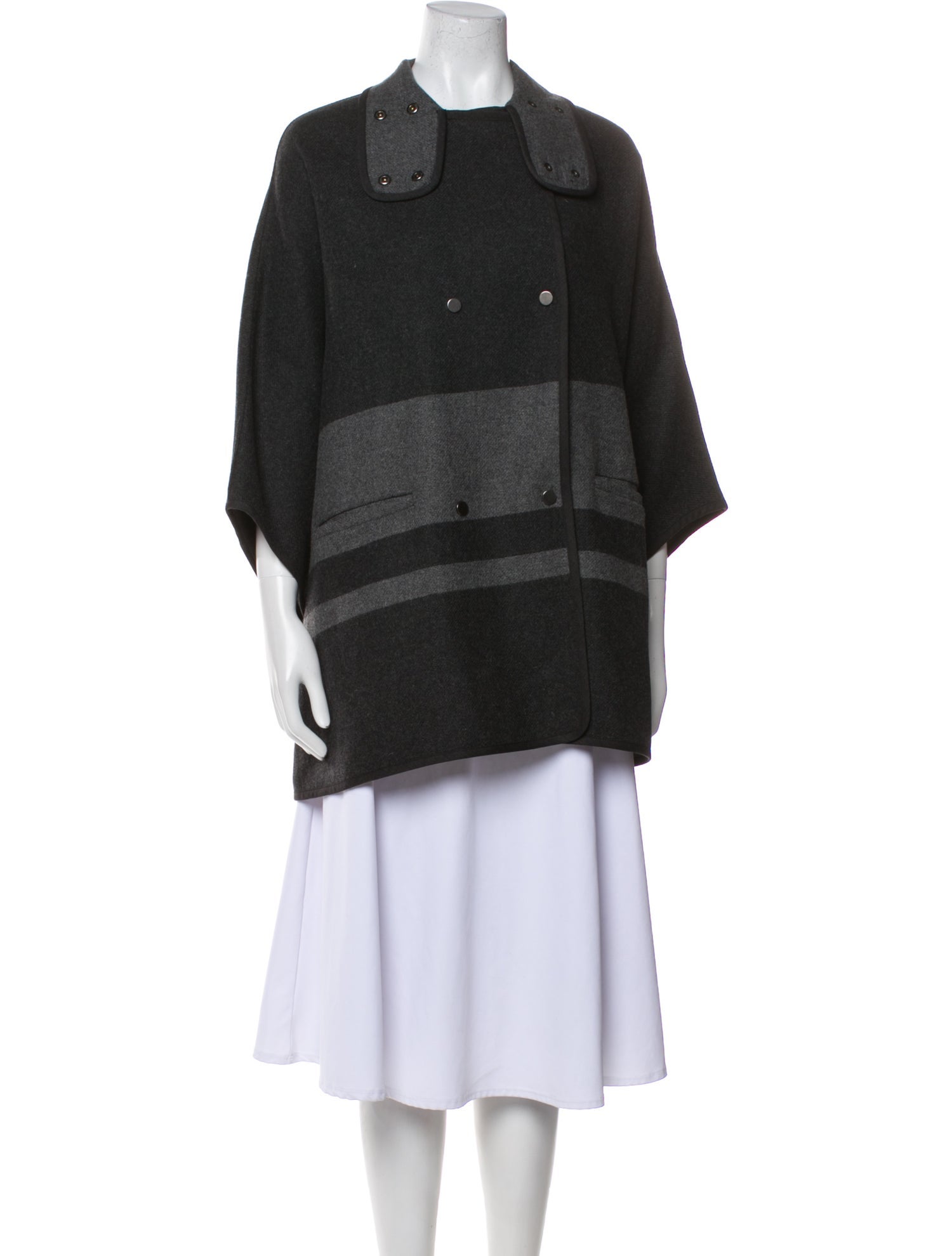 Vince Wool Striped Coat