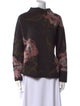 Vince Floral Print Mock Neck Sweater