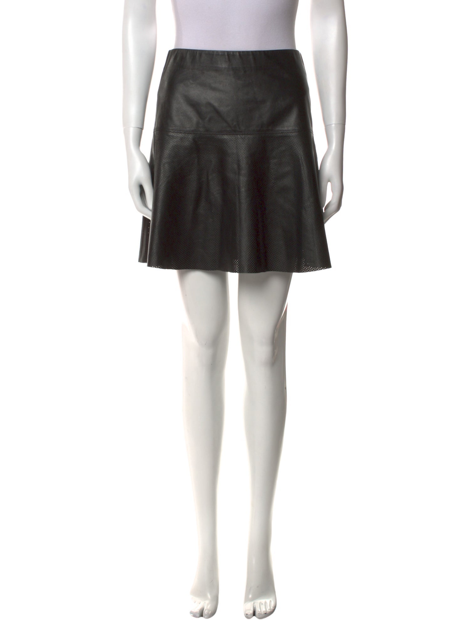 Vince Leather Mini Skirt