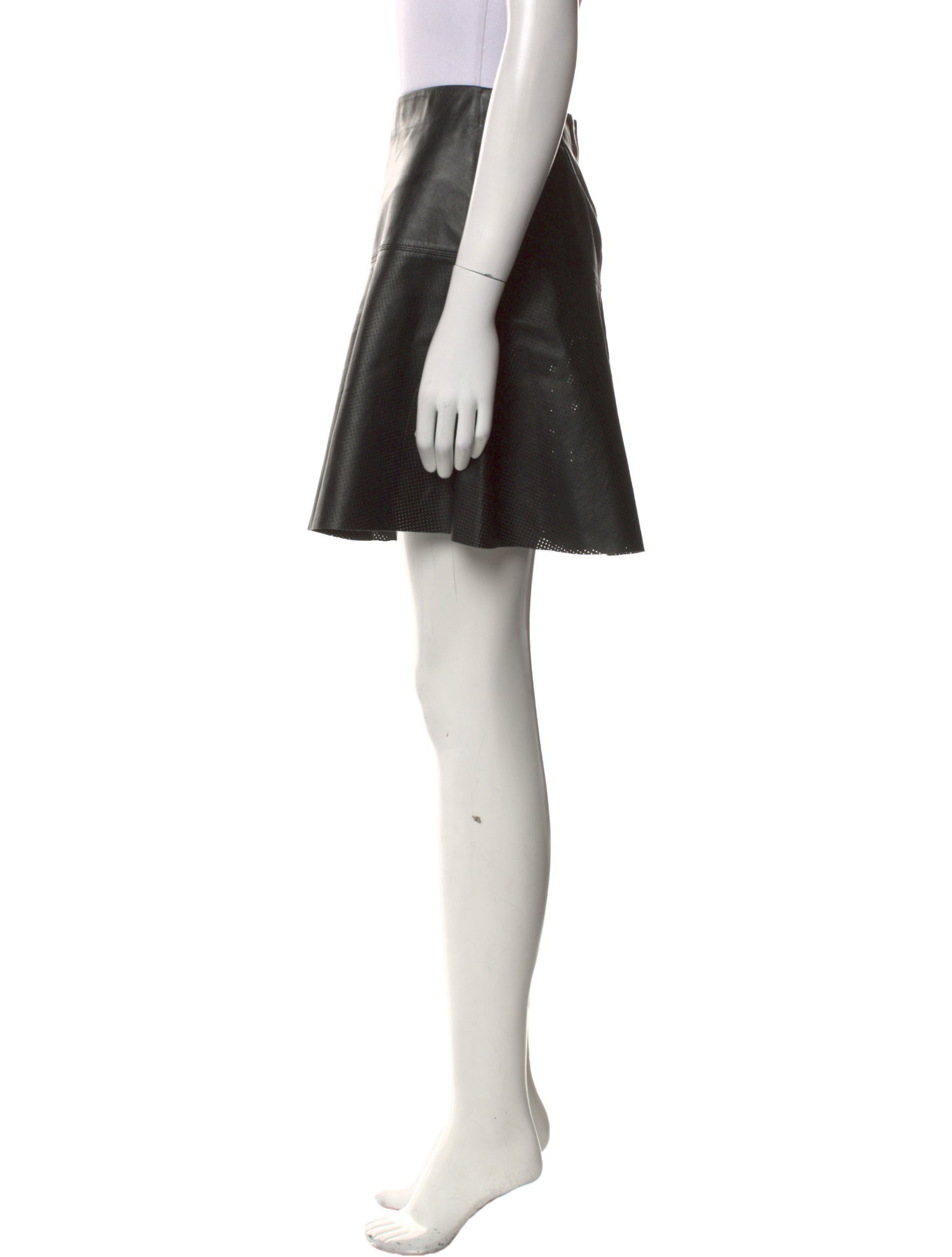 Vince Leather Mini Skirt