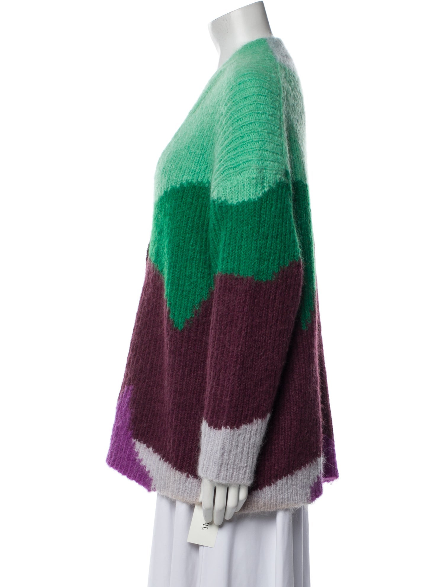 Vince Alpaca Colorblock Pattern Sweater