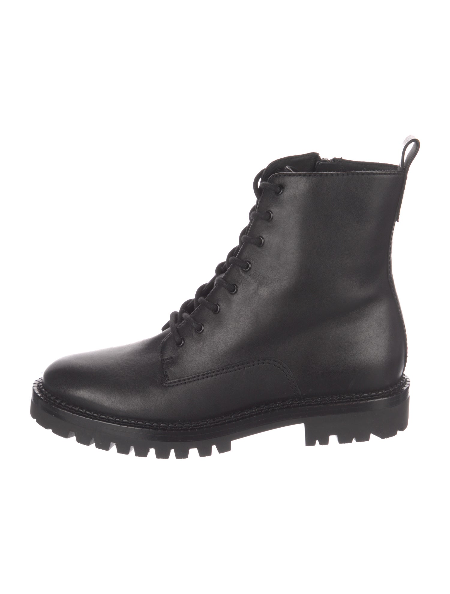 Vince Leather Combat Boots