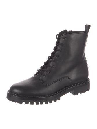 Vince Leather Combat Boots